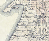 1889 Map of Scott Township Brown County Wisconsin