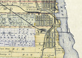 1889 Town Map of Fort Howard Brown County Wisconsin
