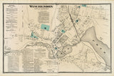 1870 Town Map of Winchendon Worcester County Massachusetts