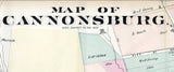 1876 Map of Canonsburg Washington County Pa