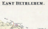 1876 Map of East Bethlehem Township Washington County Pa