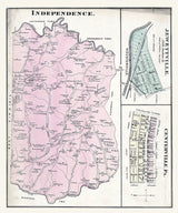 1876 Map of Independence Township Washington County PA Centerville Jewettville