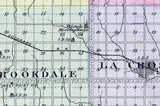 1887 Map of Rush County Kansas