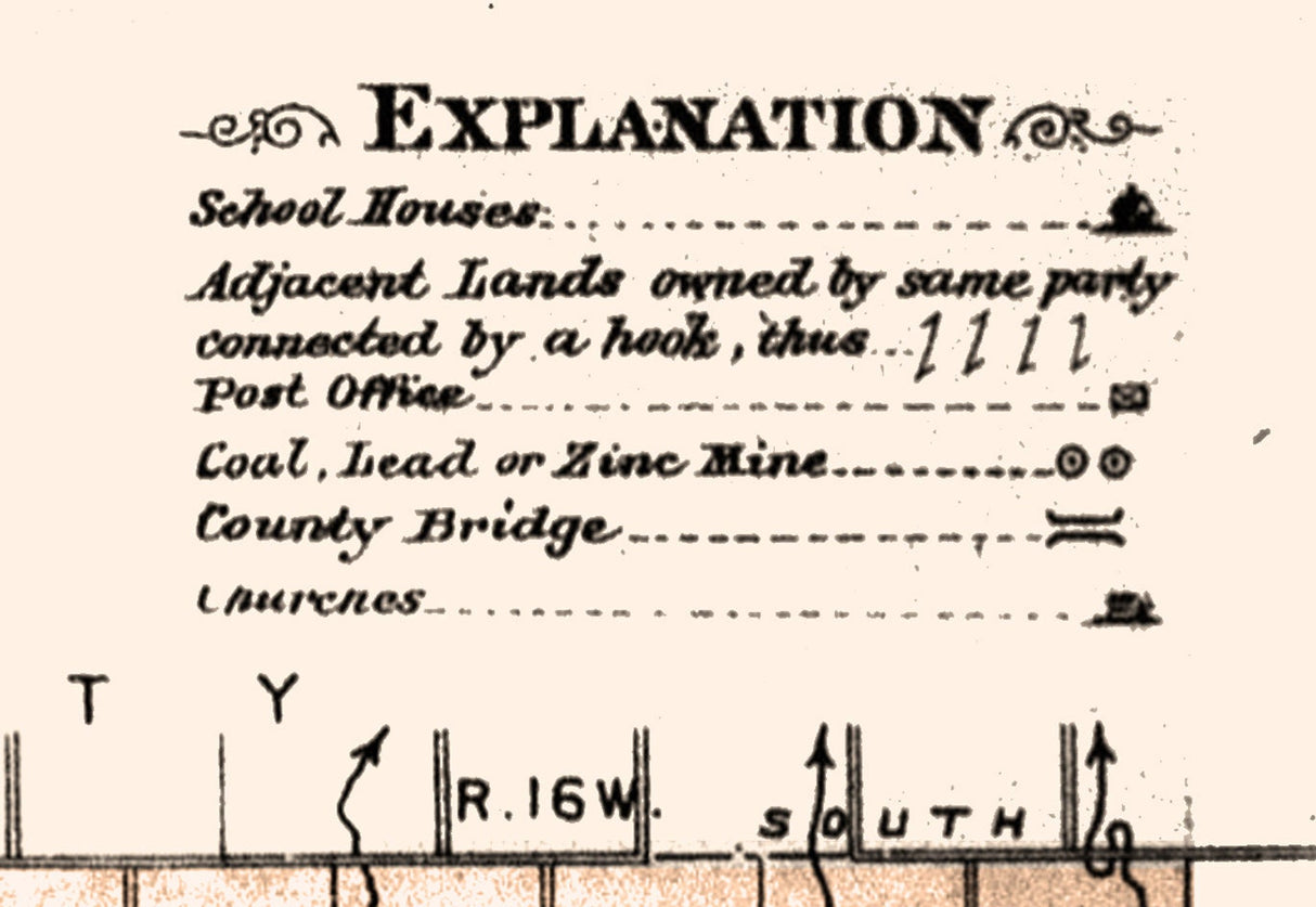 1901 Map of Rush County Kansas