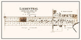 1901 Town Map of Lienenthal Rush County Kansas