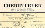 1881 Map of Cherry Creek Chautauqua County New York