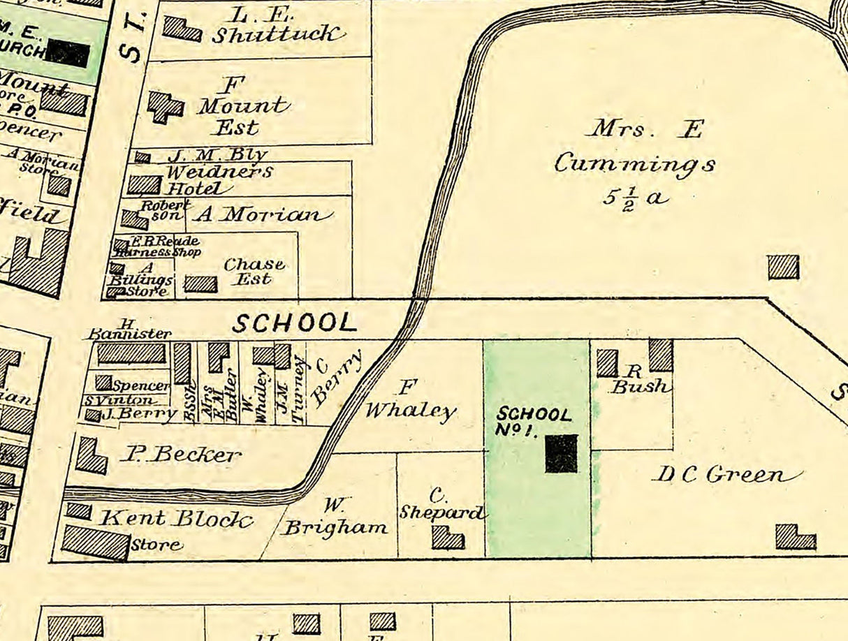 1881 Map of Cherry Creek Chautauqua County New York