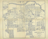 1906 Town Map of Shelbyville Indiana
