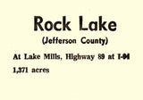 1970 Map of Rock Lake Jefferson County Wisconsin Lake Mills