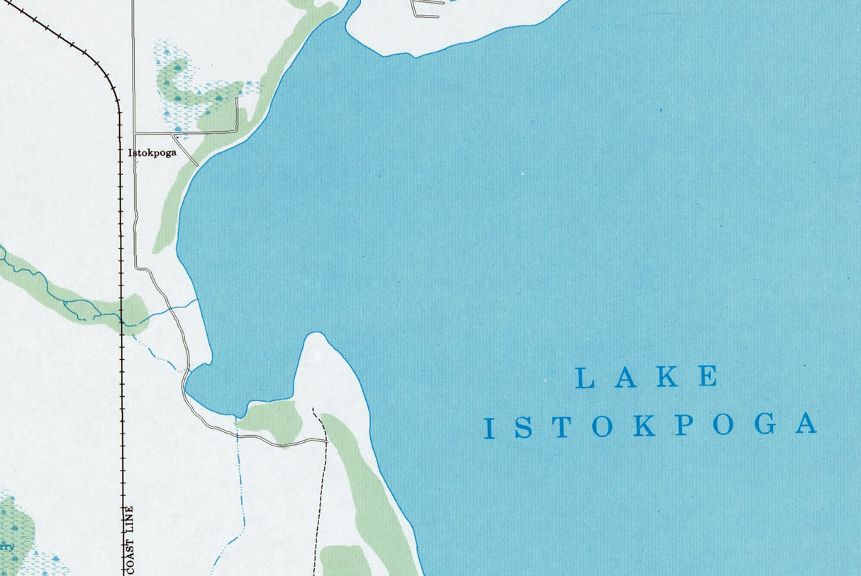 1976 Map of Lake Istokpoga Florida