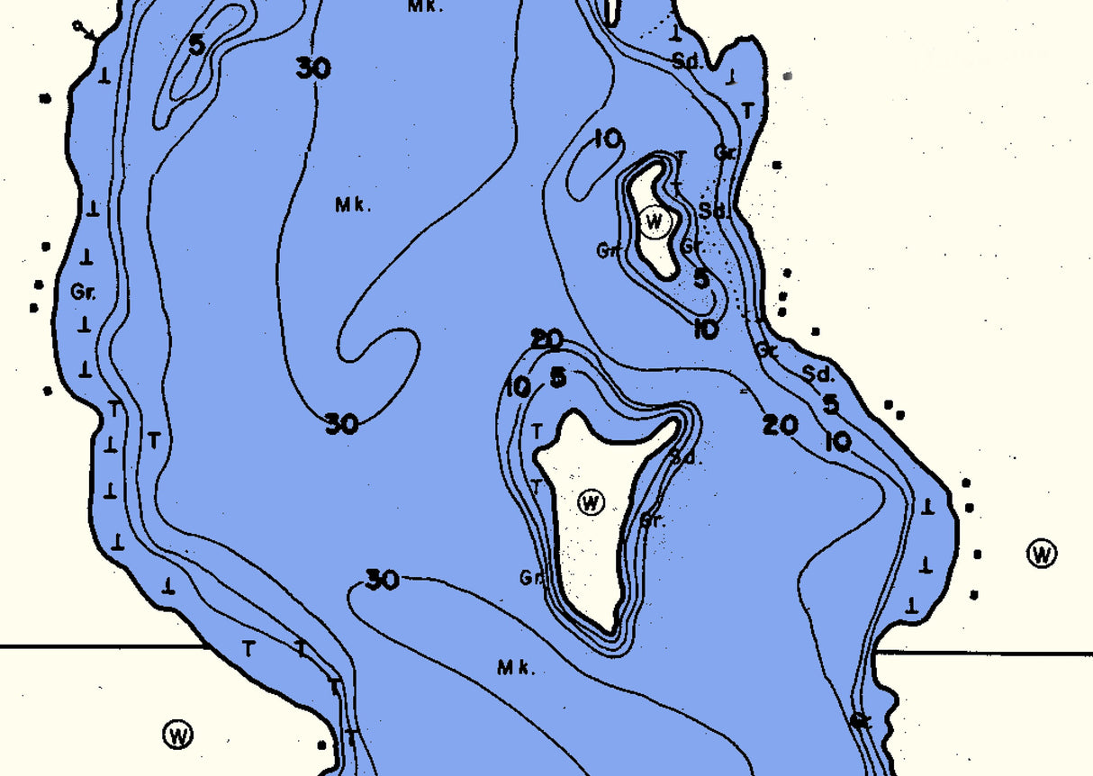 1963 Map of Bone Lake Polk County Wisconsin