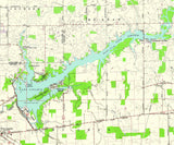 1961 Map of Lake Loramie Ohio Fort Loramie