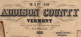 1857 Map of Addison County Vermont