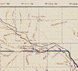 1924 Map of Park County Wyoming