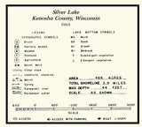 1963 Map of Silver Lake Kenosha County Wisconsin