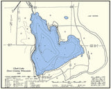 1965 Map of Clark Lake Door County Wisconsin