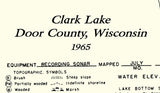 1965 Map of Clark Lake Door County Wisconsin