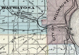 1876 Map of Milwaukee County Wisconsin
