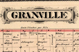 1876 Map of Granville Township Milwaukee County Wisconsin