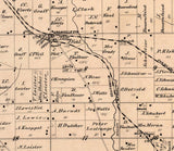 1876 Map of Granville Township Milwaukee County Wisconsin