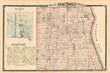 1876 Map of Oak Creek Township Milwaukee County Wisconsin