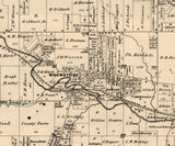 1876 Map of Wauwatosa Township Milwaukee County Wisconsin