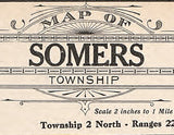 1908 Map of Somers Township Kenosha County Wisconsin