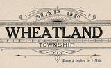 1908 Map of Wheatland Township Kenosha County Wisconsin