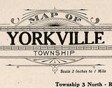 1908 Map of Yorkville Township Racine County Wisconsin