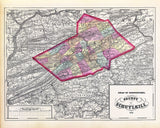 1872 Map of Schuylkill County Pennsylvania