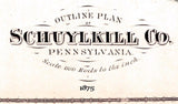 1875 Map of Schuylkill County Pennsylvania