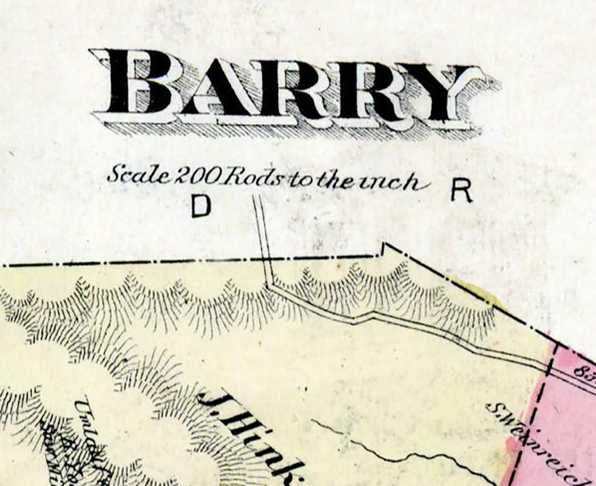 1875 Map of Barry Township Schuylkill County Pennsylvania