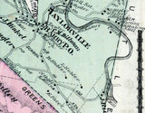 1875 Map of Barry Township Schuylkill County Pennsylvania