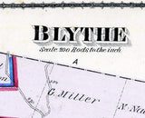 1875 Map of Blythe Township Schuylkill County Pennsylvania New Philadelphia