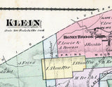 1875 Map of Klein Township and Foster Township Schuylkill County Pennsylvania