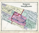 1875 Map of Mahanoy & West Mahanoy Township Schuylkill County Pennsylvania