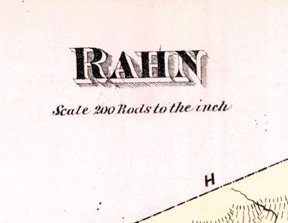 1875 Map of Rahn Township Schuylkill County Pennsylvania