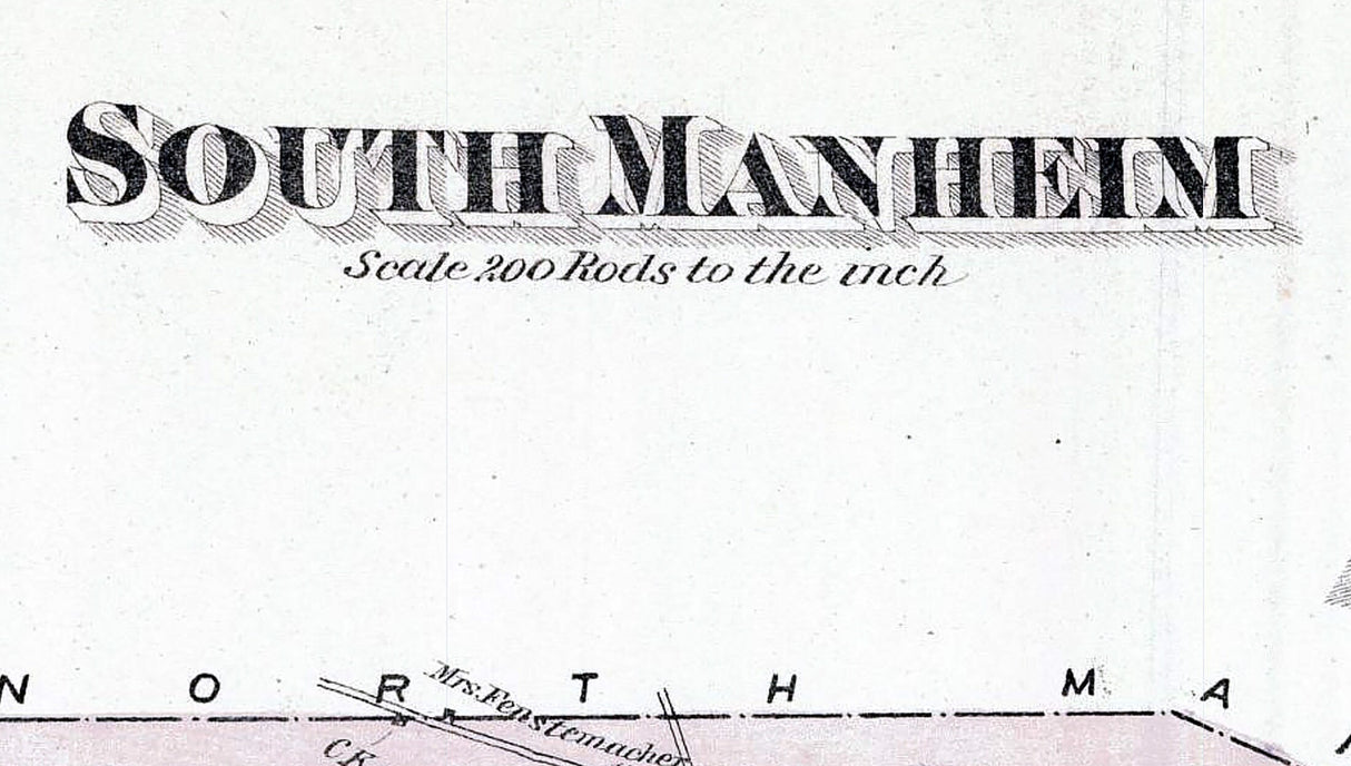 1875 Map of South Manheim Township Schuylkill County Pennsylvania