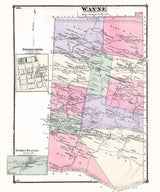 1875 Map of Wayne Township Schuylkill County Pennsylvania