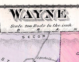 1875 Map of Wayne Township Schuylkill County Pennsylvania