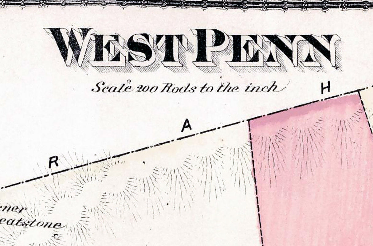 1875 Map of West Penn Township Schuylkill County Pennsylvania