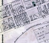 1875 Town Map of Auburn Schuylkill County Pennsylvania