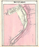 1875 Town Map of Mount Carbon Schuylkill County Pennsylvania
