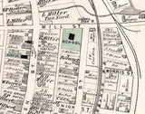 1875 Town Map of Pine Grove Schuylkill County Pennsylvania