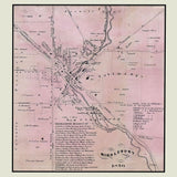 1856 Town Map of Middlebury Summit County Ohio