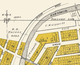 1896 Map of Kawkawlin Bay County Michigan