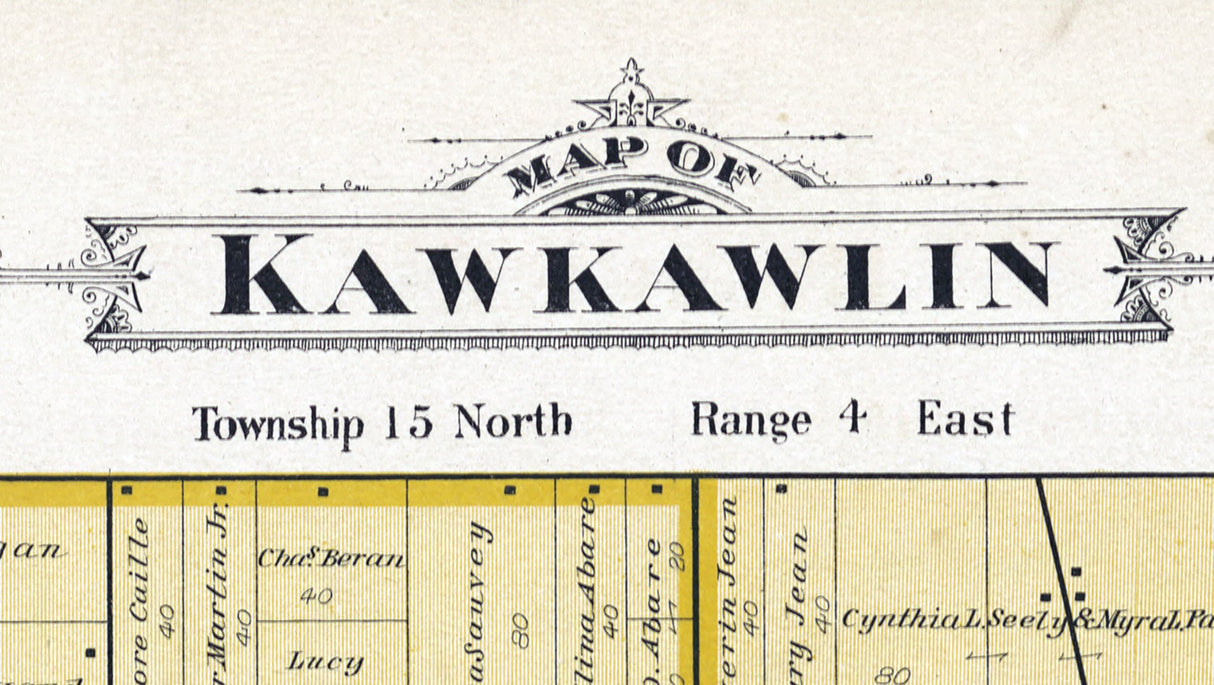 1896 Map of Kawkawlin Township Bay County Michigan