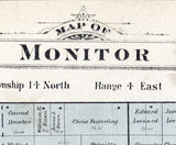 1896 Map of Monitor Township Bay County Michigan