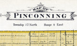 1896 Map of Pinconning Township Bay County Michigan