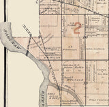 1896 Map of Portsmouth Township Bay County Michigan
